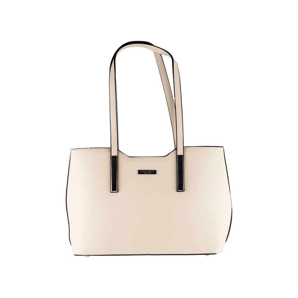 Lara Bags SOFIA dámska koženková kabelka Béžová