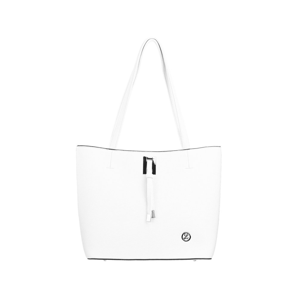 ZORA dámska koženková kabelka Biela