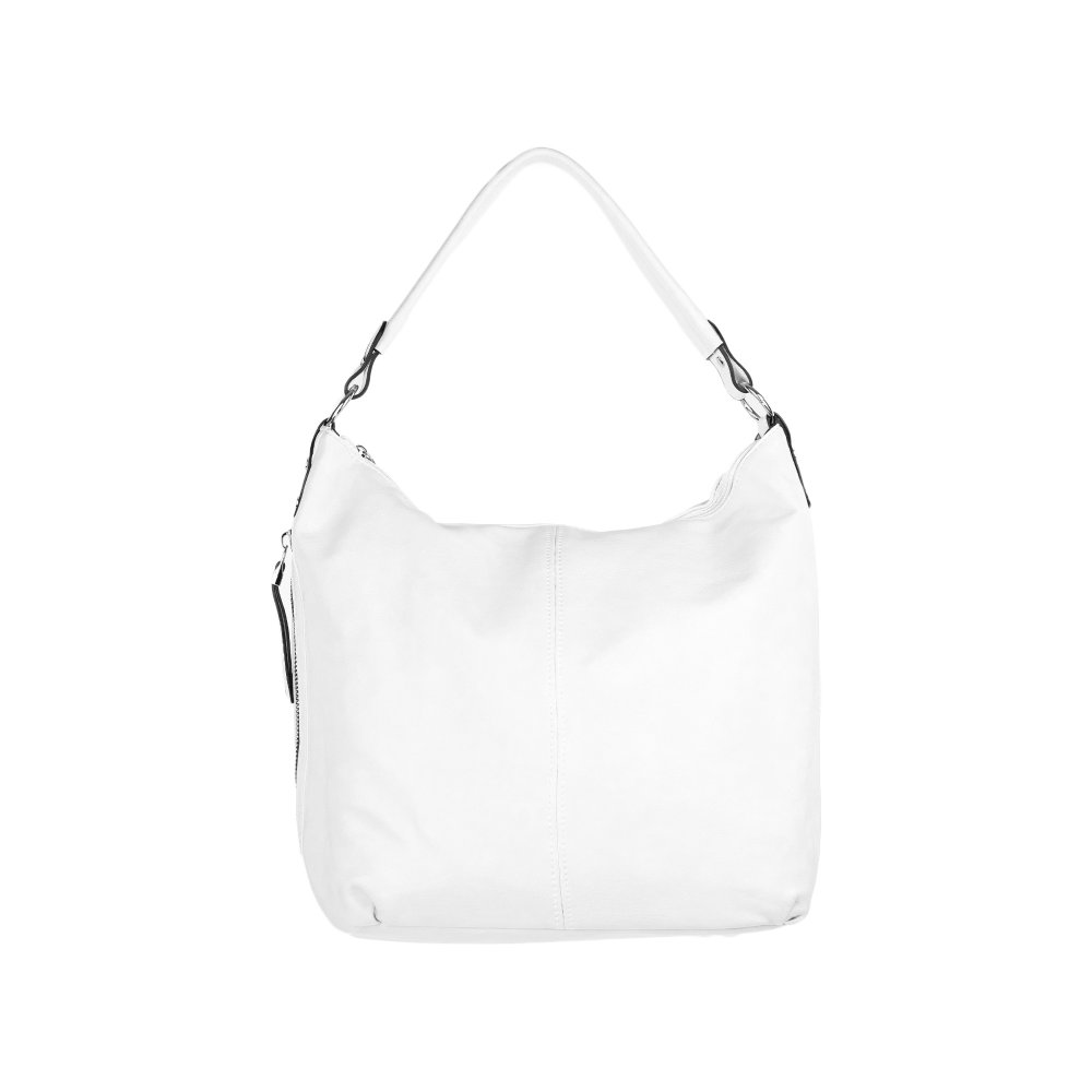 ZAIRA dámska koženková kabelka Biela