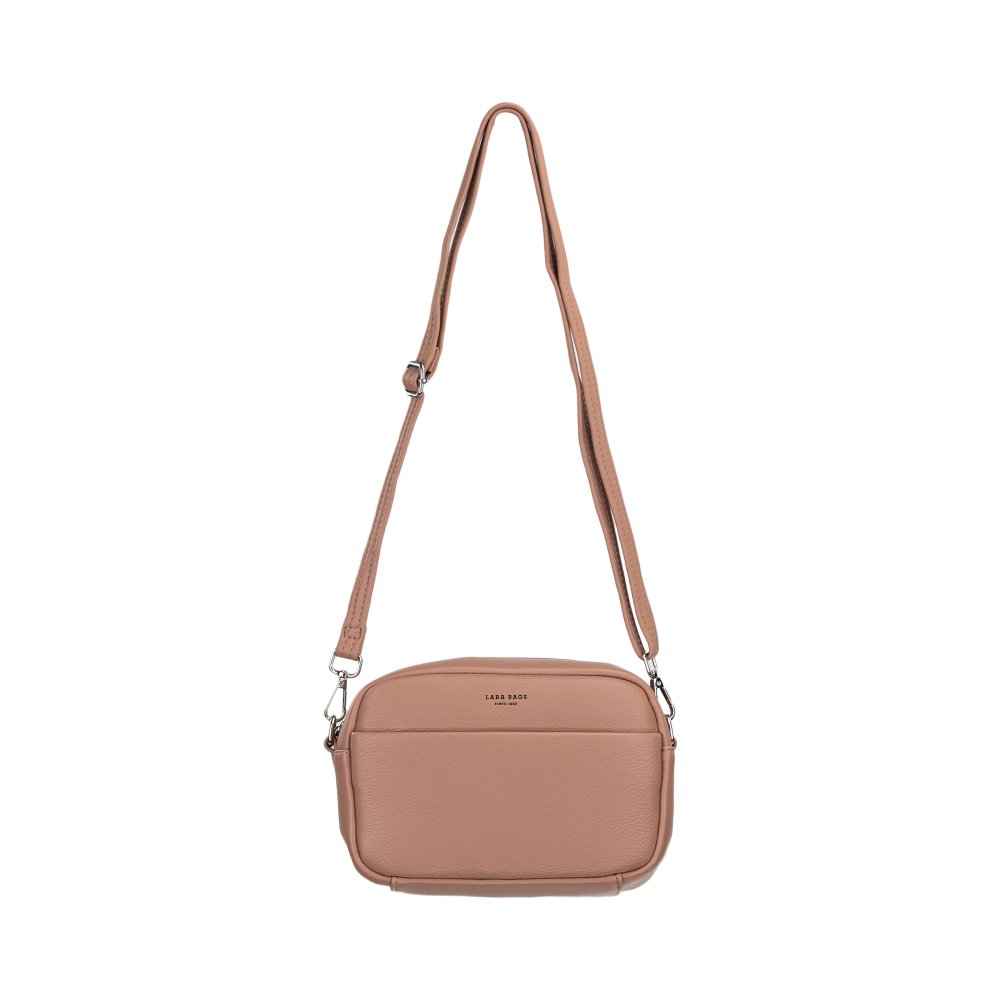 Dámska crossbody koženková kabelka Ružová