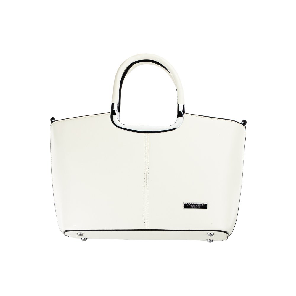 Lara Bags NICOLE dámska koženková kabelka Biela