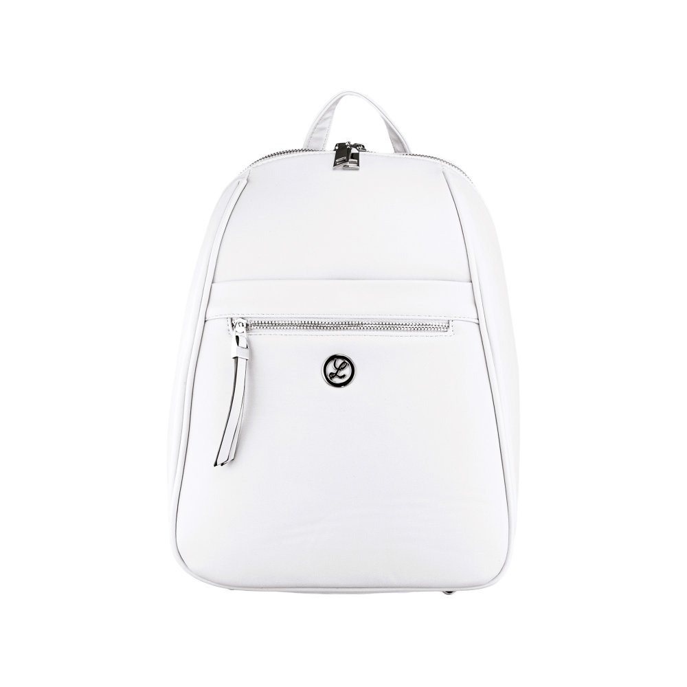 DINA dámsky koženkový batoh Biela