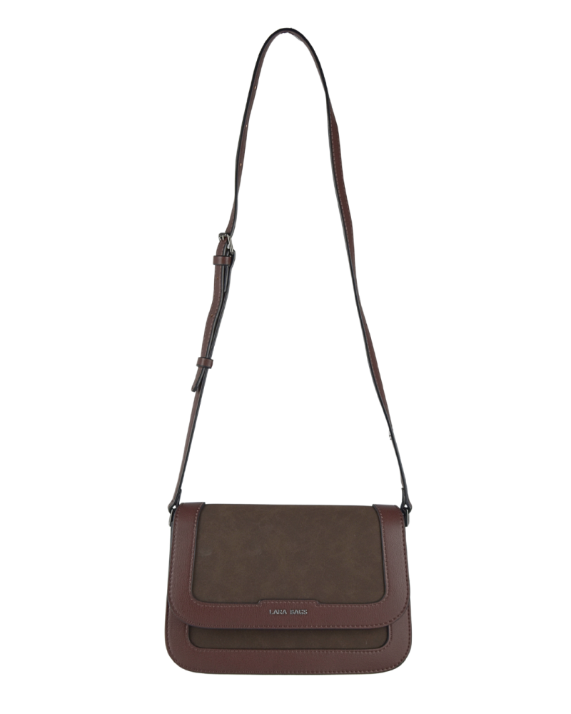 BETTY dámska crossbody koženková kabelka coffee