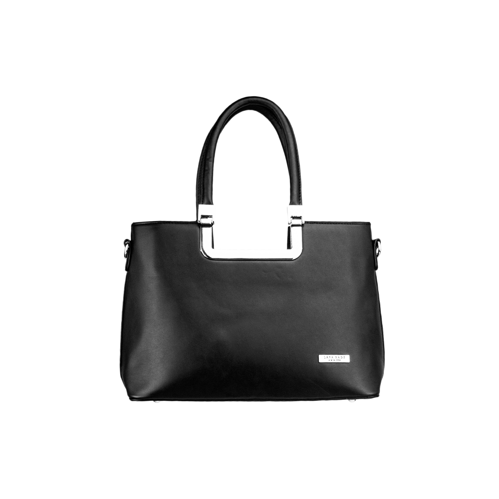 Lara Bags CLAIRE dámska koženková kabelka Čierna