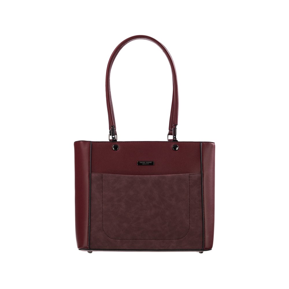 CARMEN dámska koženková kabelka Bordová