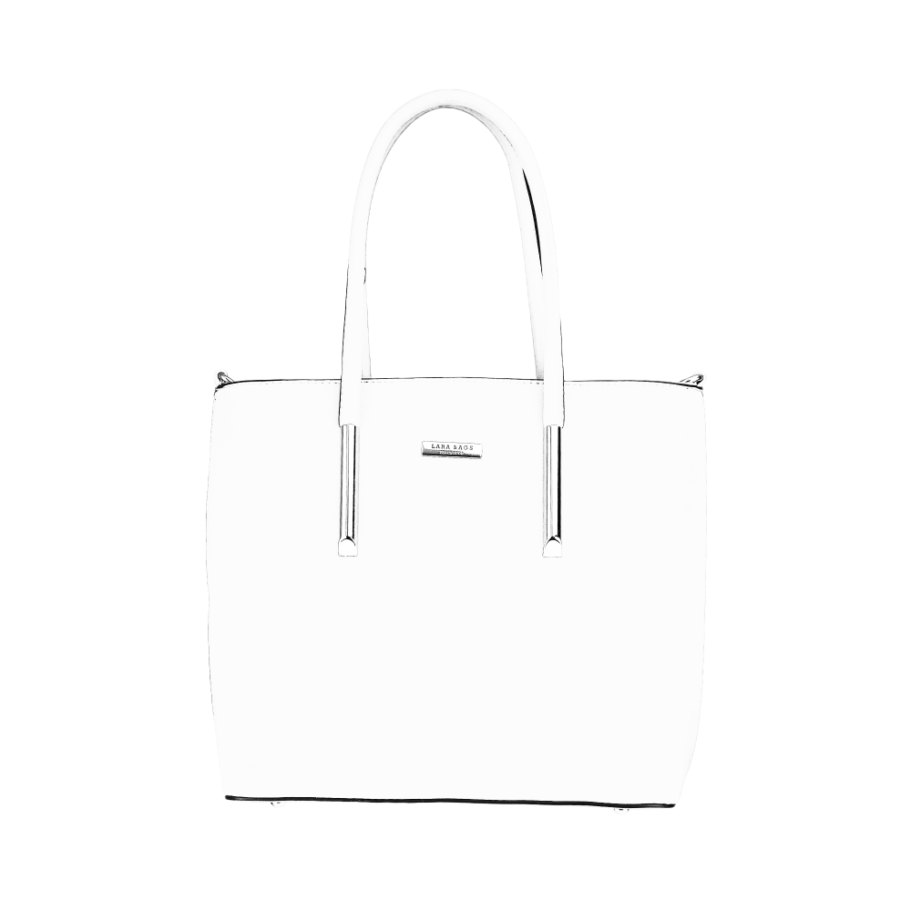 Lara Bags ADEL dámska koženková kabelka Biela