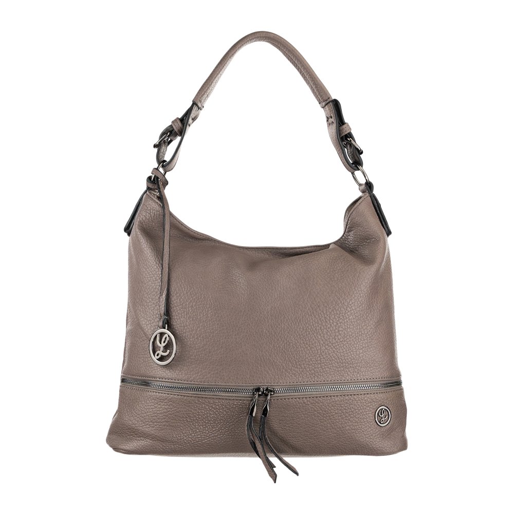 POLLY dámska koženková kabelka Tmavosivá